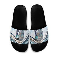 Pasifika It's In My DNA Slide Sandals Islands Pride LT7 White - Polynesian Pride