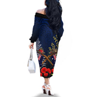 Anzac Day Aussie Mix Maori In Memories Family Matching Off Shoulder Long Sleeve Dress and Hawaiian Shirt LT7 - Polynesian Pride