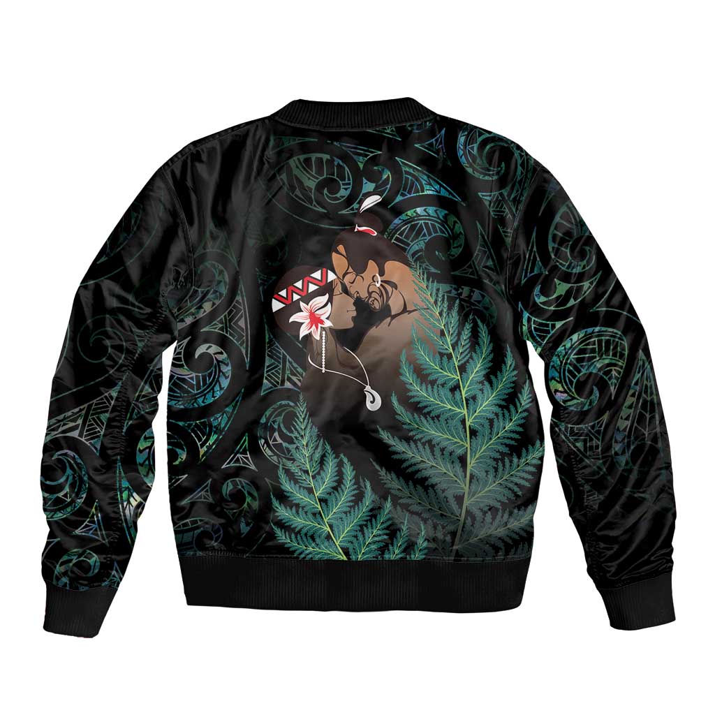 Maori Hongi Valentine Bomber Jacket Aroha Ahau Ki A Koe LT7 - Polynesian Pride