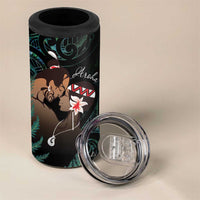 Maori Hongi Valentine 4 in 1 Can Cooler Tumbler Aroha Ahau Ki A Koe LT7 - Polynesian Pride