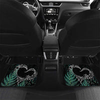 Maori Hongi Valentine Car Mats Aroha Ahau Ki A Koe LT7 Set 2pcs - Back Emerald - Polynesian Pride