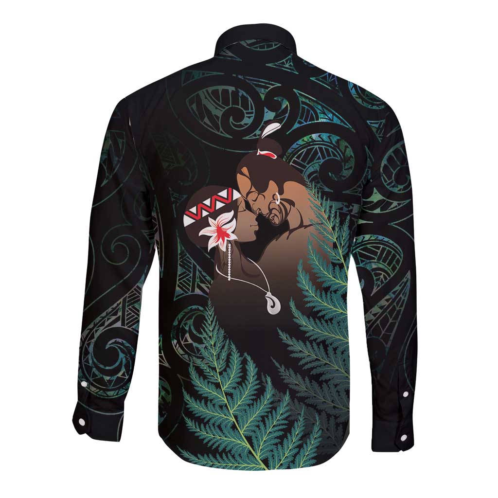 Maori Hongi Valentine Long Sleeve Button Shirt Aroha Ahau Ki A Koe