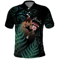 Maori Hongi Valentine Polo Shirt Aroha Ahau Ki A Koe LT7 Emerald - Polynesian Pride