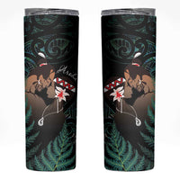 Maori Hongi Valentine Skinny Tumbler Aroha Ahau Ki A Koe LT7 Emerald - Polynesian Pride