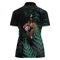 Maori Hongi Valentine Women Polo Shirt Aroha Ahau Ki A Koe LT7 - Polynesian Pride