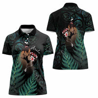 Maori Hongi Valentine Women Polo Shirt Aroha Ahau Ki A Koe LT7 - Polynesian Pride