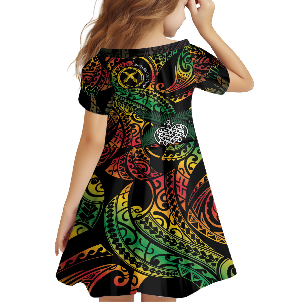 Vanuatu Indipendens Dei Family Matching Long Sleeve Bodycon Dress and Hawaiian Shirt Mix Traditional Sand Drawing LT7 - Polynesian Pride