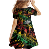 Vanuatu Indipendens Dei Family Matching Mermaid Dress and Hawaiian Shirt Mix Traditional Sand Drawing LT7 - Polynesian Pride