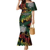 Vanuatu Indipendens Dei Family Matching Mermaid Dress and Hawaiian Shirt Mix Traditional Sand Drawing LT7 Mom's Dress Colorful - Polynesian Pride