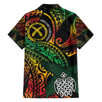 Vanuatu Indipendens Dei Family Matching Puletasi and Hawaiian Shirt Mix Traditional Sand Drawing LT7 - Polynesian Pride
