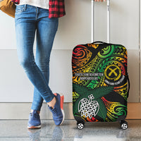 Vanuatu Indipendens Dei Luggage Cover Mix Traditional Sand Drawing