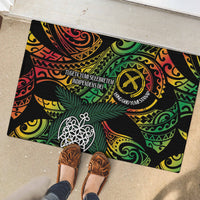 Vanuatu Indipendens Dei Rubber Doormat Mix Traditional Sand Drawing