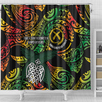 Vanuatu Indipendens Dei Shower Curtain Mix Traditional Sand Drawing