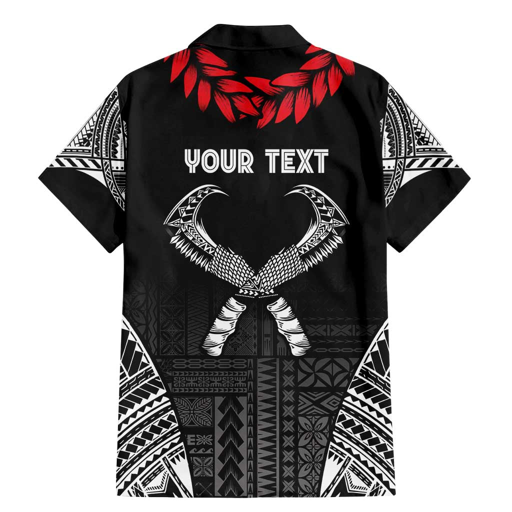 Personalized Talofa Samoa Family Matching Mermaid Dress and Hawaiian Shirt Ulafala With Toa Nifo'oti - Black LT7 - Polynesian Pride