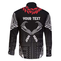 Personalized Talofa Samoa Family Matching Off The Shoulder Long Sleeve Dress and Hawaiian Shirt Ulafala With Toa Nifo'oti - Black LT7 - Polynesian Pride