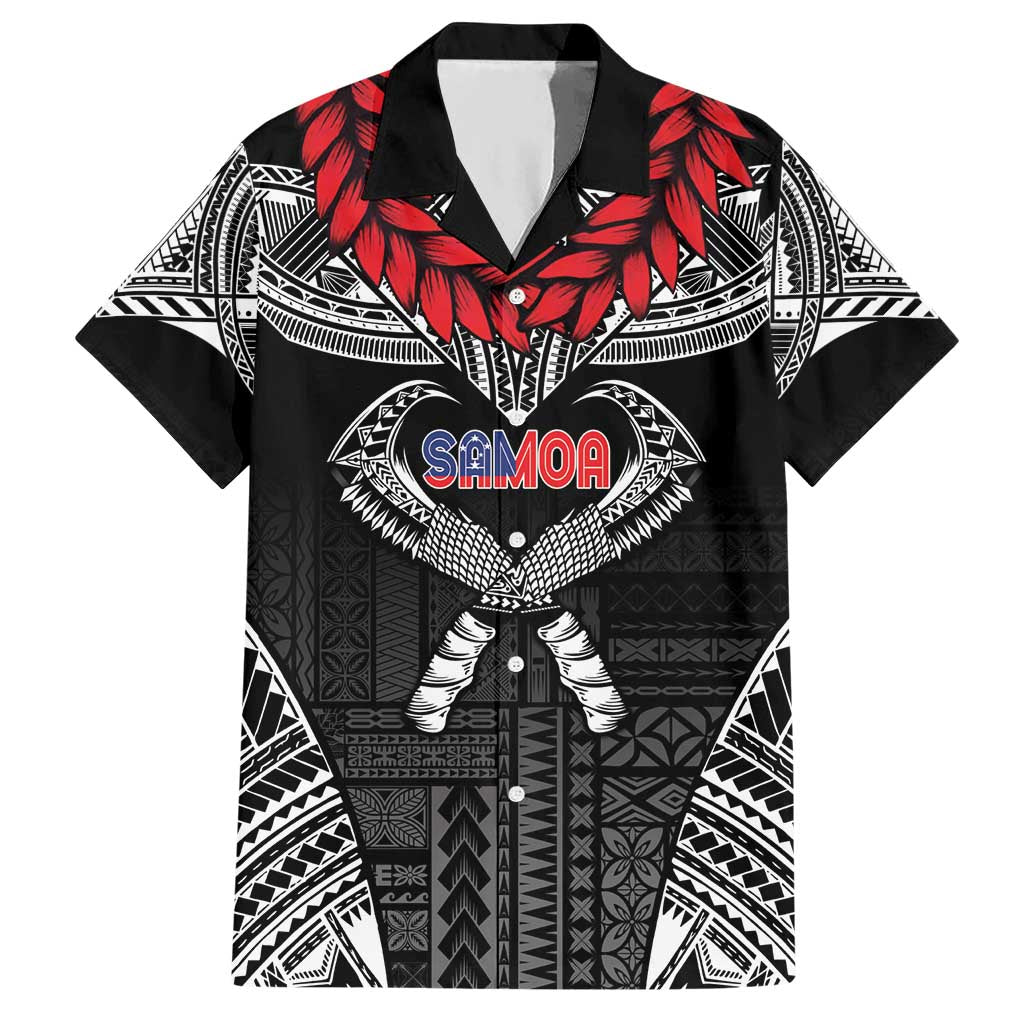 Personalized Talofa Samoa Hawaiian Shirt Ulafala With Toa Nifo'oti - Black LT7 Black - Polynesian Pride
