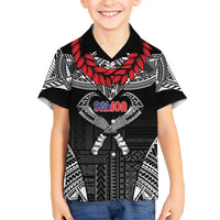 Personalized Talofa Samoa Hawaiian Shirt Ulafala With Toa Nifo'oti - Black LT7 - Polynesian Pride