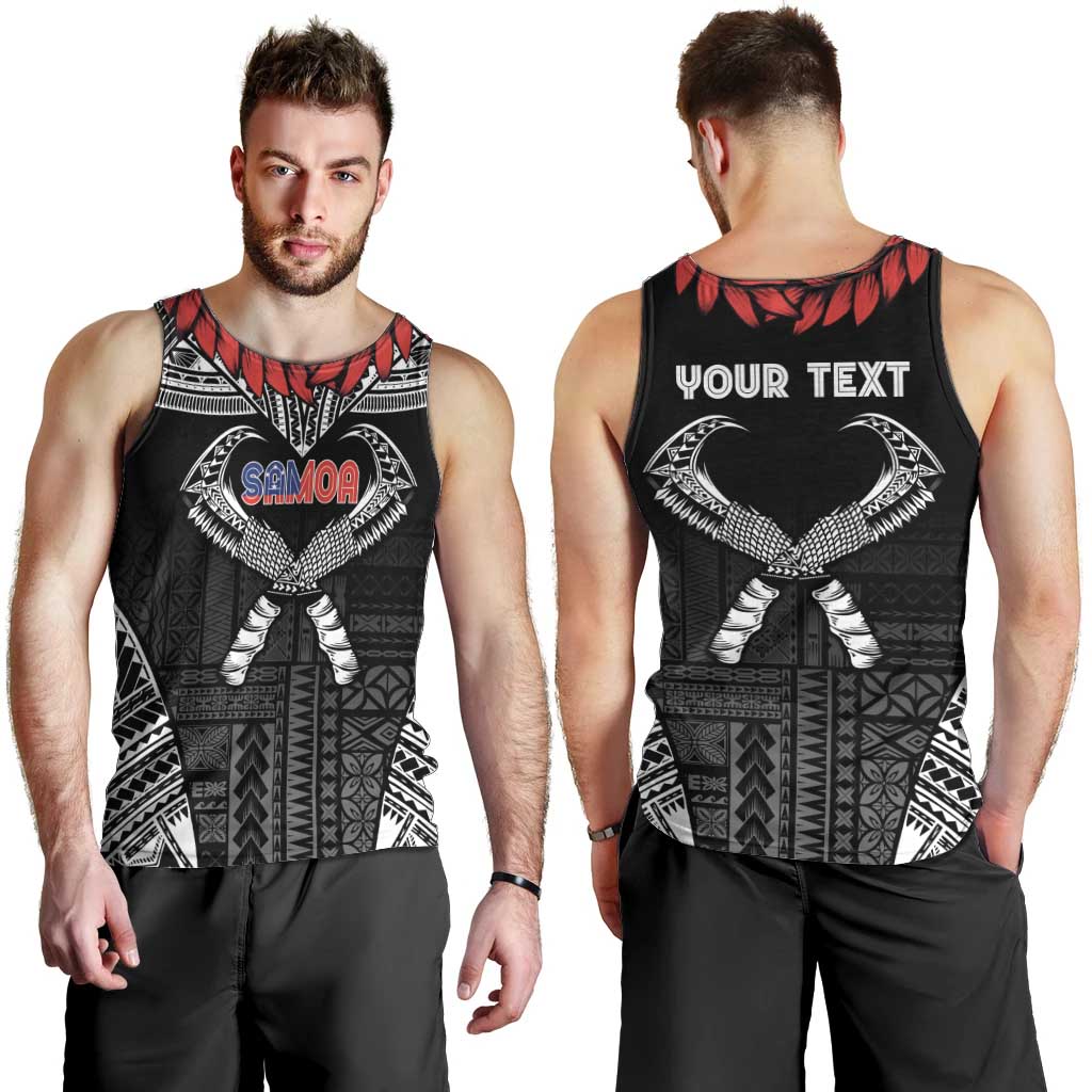 Personalized Talofa Samoa Men Tank Top Ulafala With Toa Nifo'oti - Black