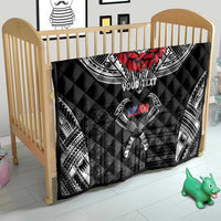 Personalized Talofa Samoa Quilt Ulafala With Toa Nifo'oti - Black LT7 - Polynesian Pride