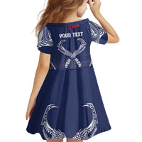 Personalized Talofa Samoa Family Matching Summer Maxi Dress and Hawaiian Shirt Ulafala With Toa Nifo'oti - Blue LT7 - Polynesian Pride