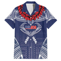 Personalized Talofa Samoa Hawaiian Shirt Ulafala With Toa Nifo'oti - Blue LT7 Blue - Polynesian Pride