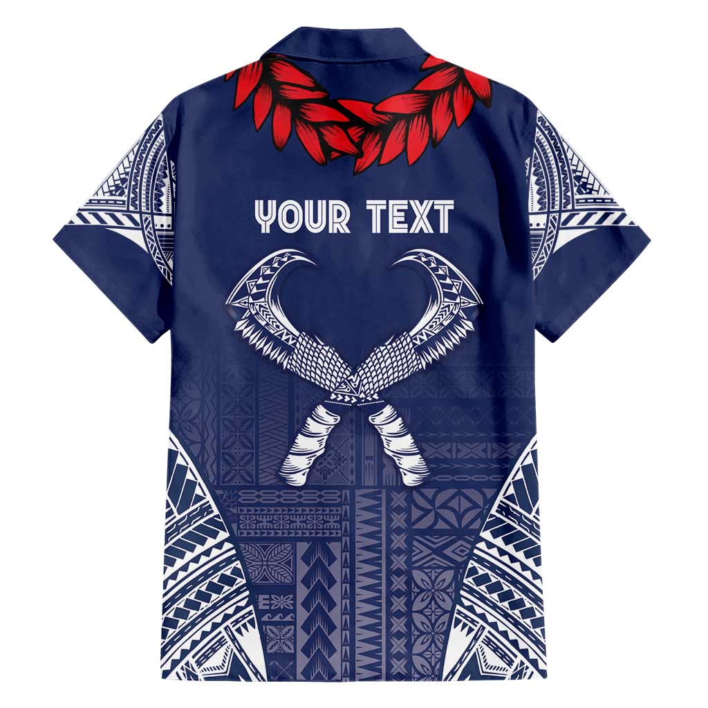 Personalized Talofa Samoa Hawaiian Shirt Ulafala With Toa Nifo'oti - Blue LT7 - Polynesian Pride
