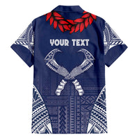 Personalized Talofa Samoa Hawaiian Shirt Ulafala With Toa Nifo'oti - Blue LT7 - Polynesian Pride