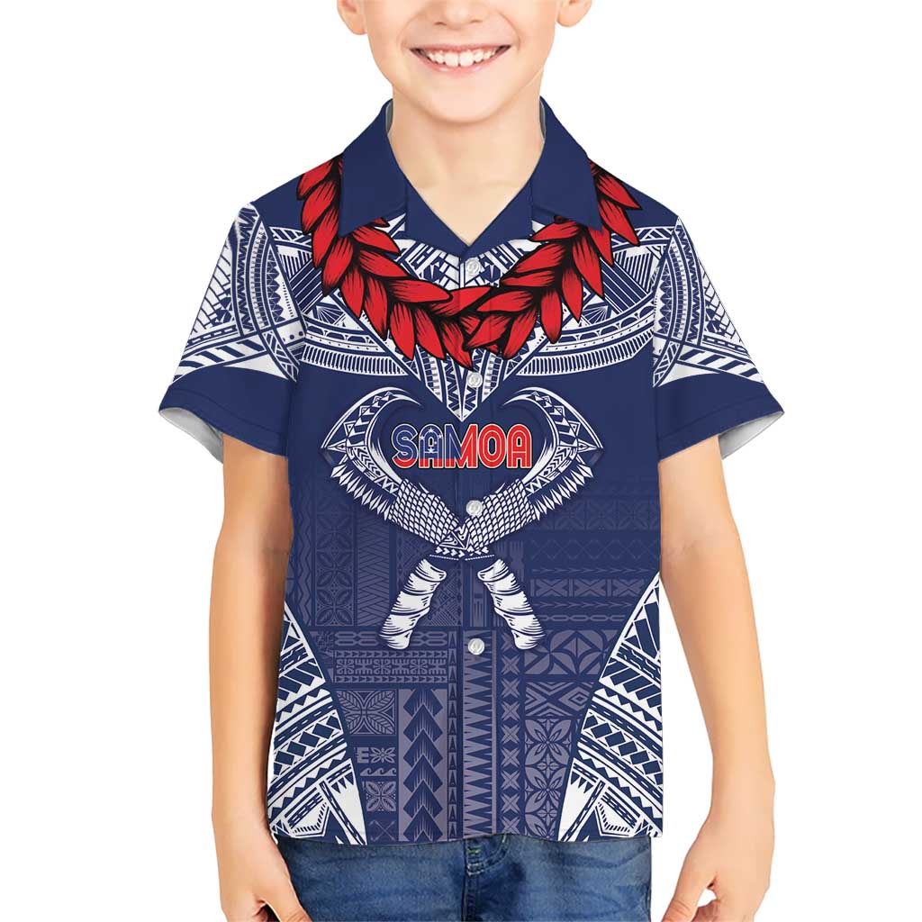 Personalized Talofa Samoa Hawaiian Shirt Ulafala With Toa Nifo'oti - Blue LT7 - Polynesian Pride