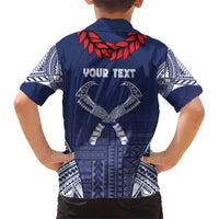 Personalized Talofa Samoa Hawaiian Shirt Ulafala With Toa Nifo'oti - Blue LT7 - Polynesian Pride