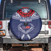 Personalized Talofa Samoa Spare Tire Cover Ulafala With Toa Nifo'oti - Blue LT7 Blue - Polynesian Pride
