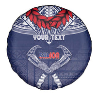 Personalized Talofa Samoa Spare Tire Cover Ulafala With Toa Nifo'oti - Blue LT7 - Polynesian Pride