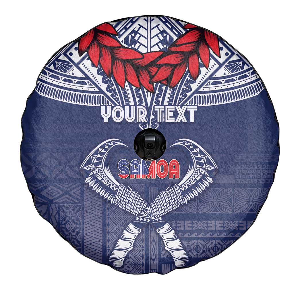 Personalized Talofa Samoa Spare Tire Cover Ulafala With Toa Nifo'oti - Blue LT7 - Polynesian Pride