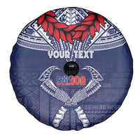 Personalized Talofa Samoa Spare Tire Cover Ulafala With Toa Nifo'oti - Blue LT7 - Polynesian Pride