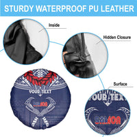 Personalized Talofa Samoa Spare Tire Cover Ulafala With Toa Nifo'oti - Blue LT7 - Polynesian Pride