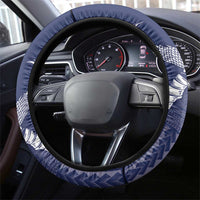 Talofa Samoa Steering Wheel Cover Ulafala With Toa Nifo'oti - Blue
