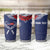 Personalized Talofa Samoa Tumbler Cup Ulafala With Toa Nifo'oti - Blue