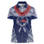 Personalized Talofa Samoa Women Polo Shirt Ulafala With Toa Nifo'oti - Blue