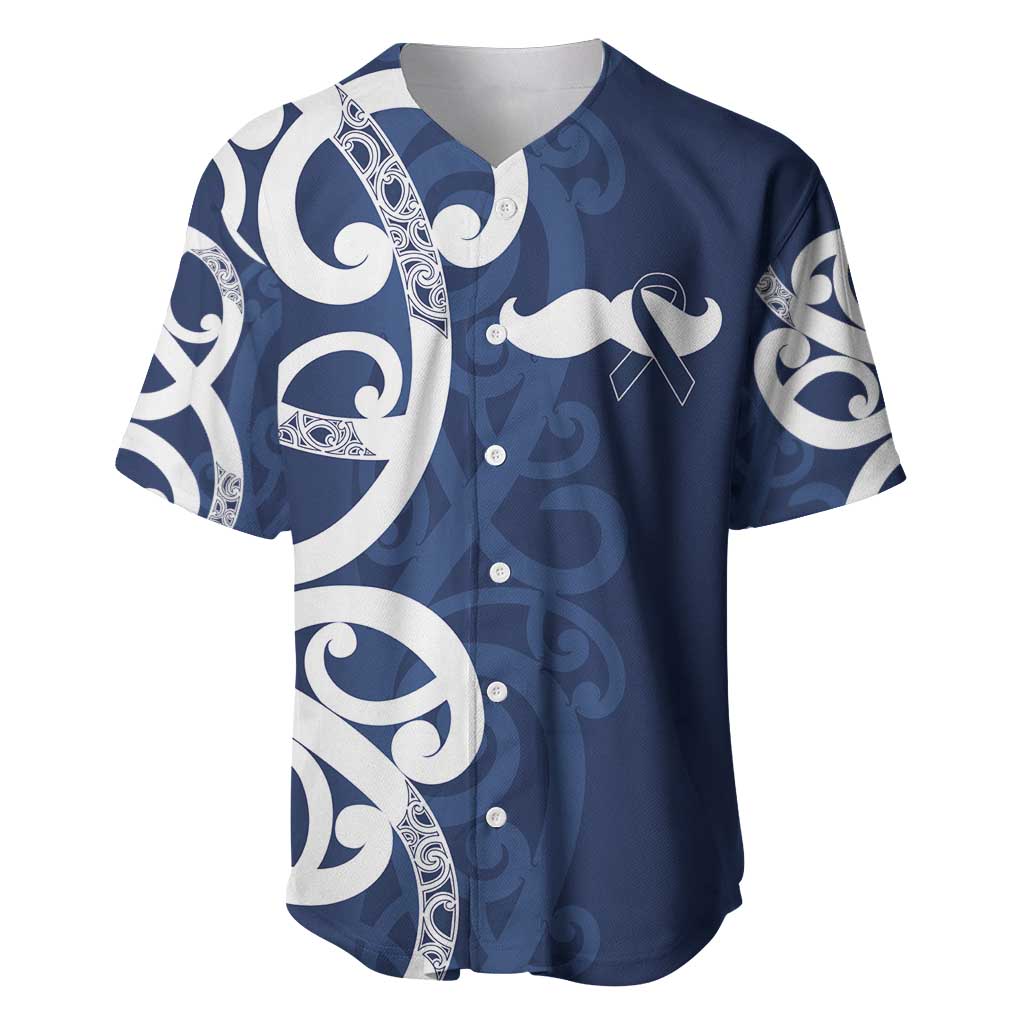 New Zealand Maori Mo Bros Baseball Jersey Blue Ribbon With Koru Kowhaiwhai LT7 Blue - Polynesian Pride