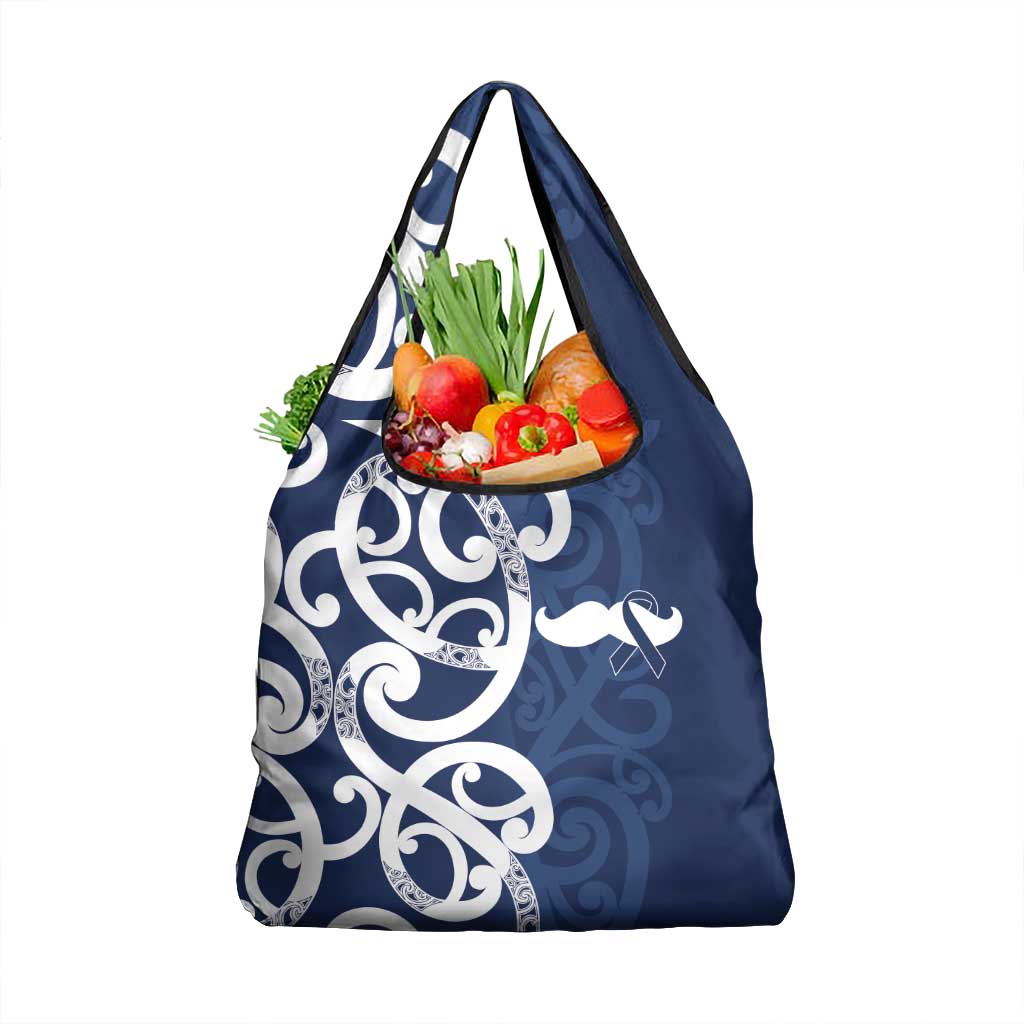 New Zealand Maori Mo Bros Grocery Bag Blue Ribbon With Koru Kowhaiwhai LT7 1-pack One Size Blue - Polynesian Pride