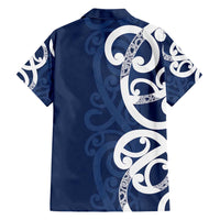 New Zealand Maori Mo Bros Hawaiian Shirt Blue Ribbon With Koru Kowhaiwhai LT7 - Polynesian Pride
