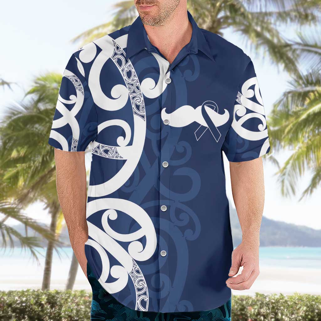 New Zealand Maori Mo Bros Hawaiian Shirt Blue Ribbon With Koru Kowhaiwhai LT7 - Polynesian Pride