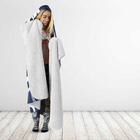 New Zealand Maori Mo Bros Hooded Blanket Blue Ribbon With Koru Kowhaiwhai LT7 - Polynesian Pride