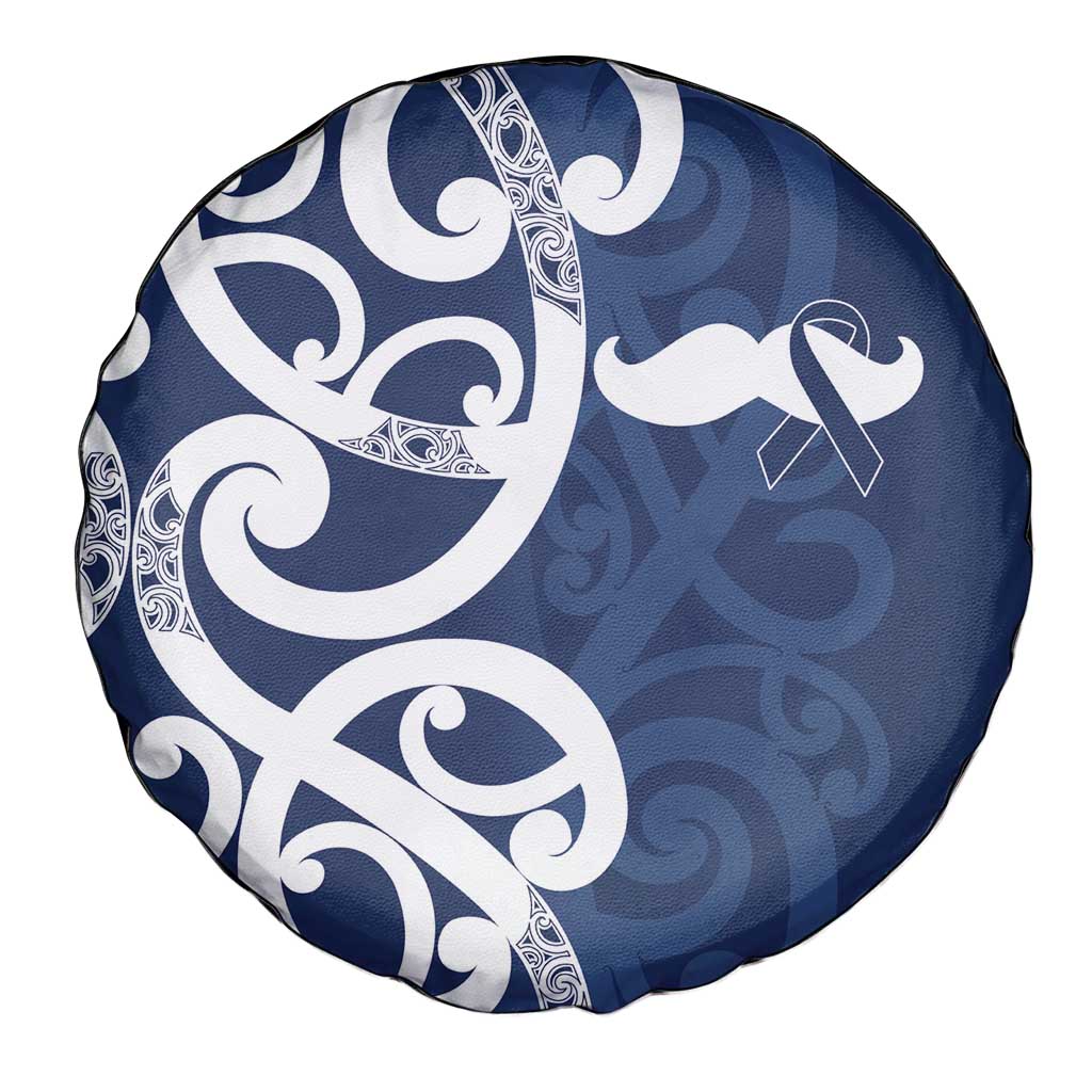 New Zealand Maori Mo Bros Spare Tire Cover Blue Ribbon With Koru Kowhaiwhai LT7 - Polynesian Pride