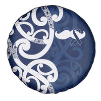 New Zealand Maori Mo Bros Spare Tire Cover Blue Ribbon With Koru Kowhaiwhai LT7 - Polynesian Pride