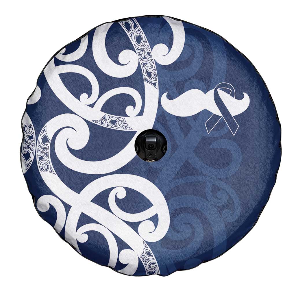 New Zealand Maori Mo Bros Spare Tire Cover Blue Ribbon With Koru Kowhaiwhai LT7 - Polynesian Pride