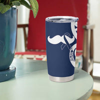 New Zealand Maori Mo Bros Tumbler Cup Blue Ribbon With Koru Kowhaiwhai LT7 - Polynesian Pride