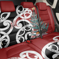 New Zealand Silver Fern Christmas Tree Back Car Seat Cover Meri Kirihimete LT7 - Polynesian Pride