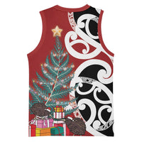 New Zealand Silver Fern Christmas Tree Basketball Jersey Meri Kirihimete LT7 - Polynesian Pride