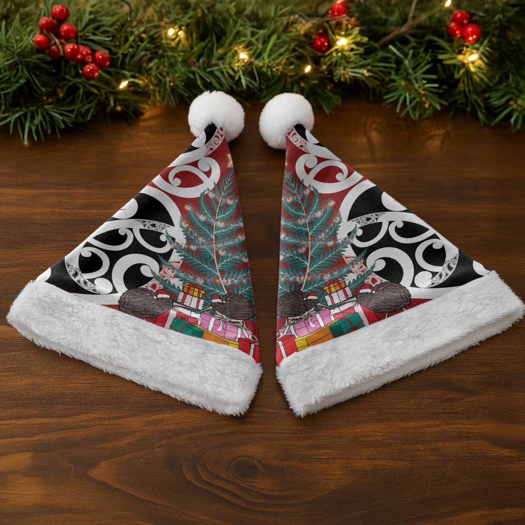 New Zealand Silver Fern Christmas Tree Christmas Santa Hat Meri Kirihimete LT7 - Polynesian Pride