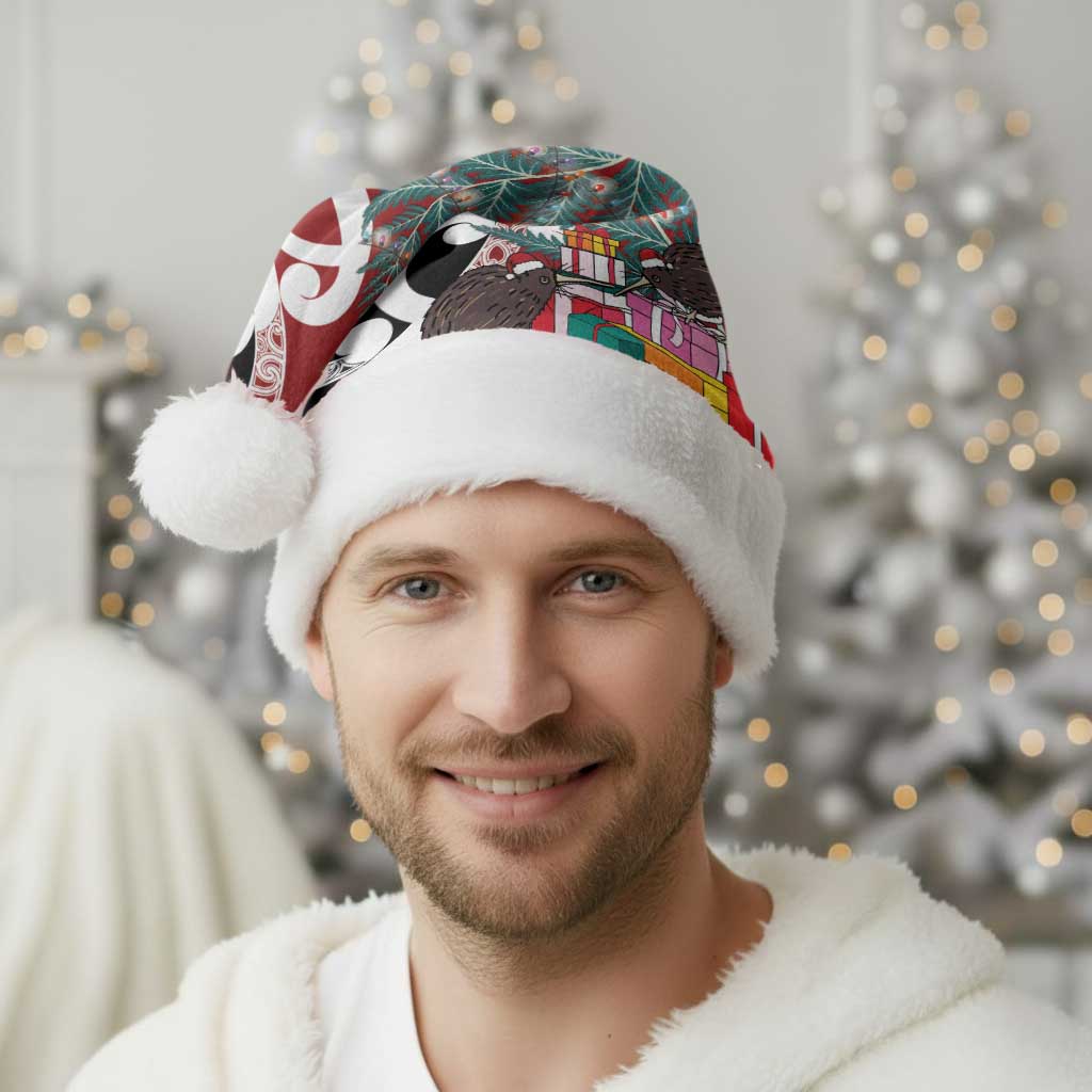 New Zealand Silver Fern Christmas Tree Christmas Santa Hat Meri Kirihimete LT7 - Polynesian Pride